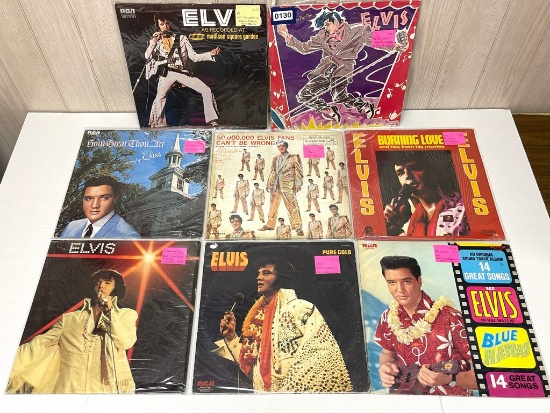 Lot of Eight ELVIS LP's