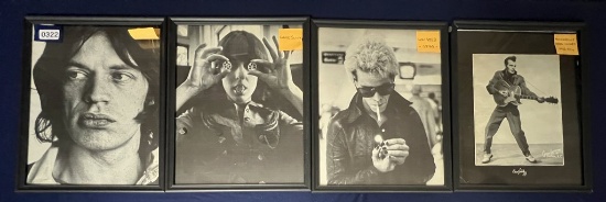 Framed Pictures of Rock and Soul Artists