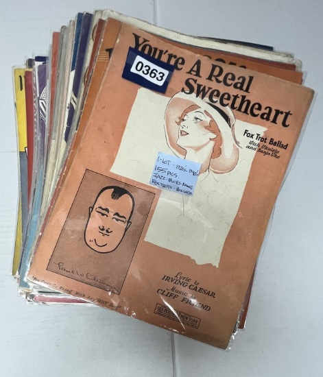 Lot of 1920's-1940's JAZZ, BLUES, DANCE, FOX TROTS, and BALLADS Piano/Vocal Scores