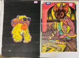 Two Vintage Black Light Posters