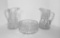 3 Pieces of Cut and Etched Glassware