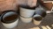 Lot of 4 Galvanized Wash Tubs and a Bucket