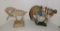 Two Decorative Plaster Horse Statues