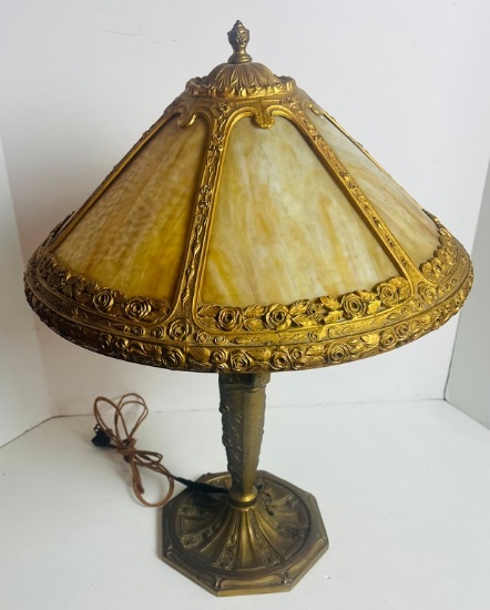 Bronze Art Nouveau Lamp