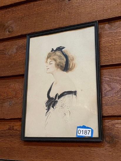Wonderful "Gibson-Girl" Style Print