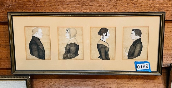 Early Hand-Painted Silhouettes Portraits