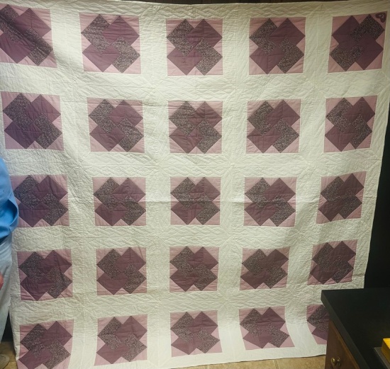 Hand-Stitched Quilt  Signed WW93