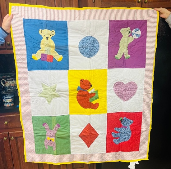 Hand-Crafted Quilt Throw Blanket