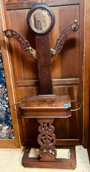 Victorian Walnut Hat Rack/Umbrella Stand