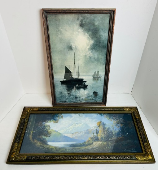 Lot of Two Pieces of Framed Art