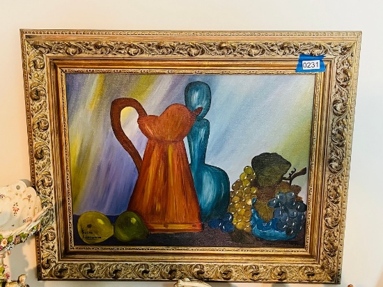 Oil on Board Still Life signed Susan Lineberger
