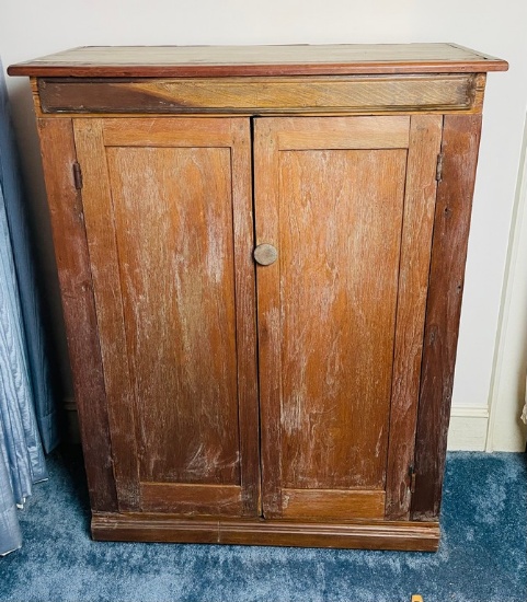 2-Door Walnut  Country Cupboard