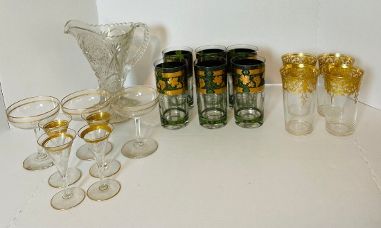 Lot of Victorian Crystal Glassware