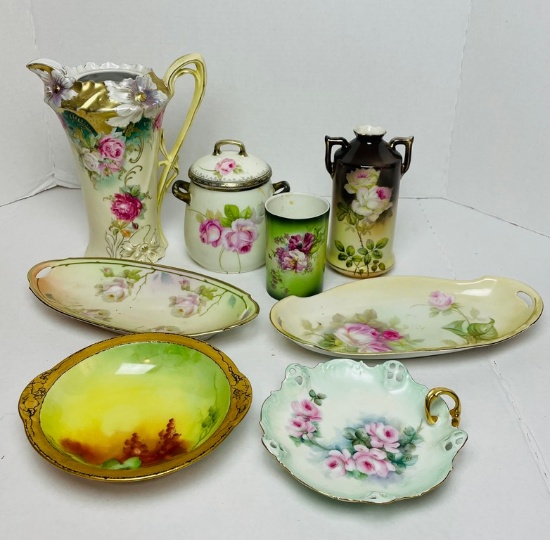 Lot of Hand-Decorated Bavarian China