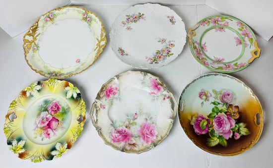 Lot of Limoges, RS Prussia, German Decorated Serving Plates