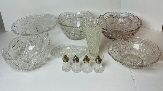 Lot of Pressed Glass Crystal