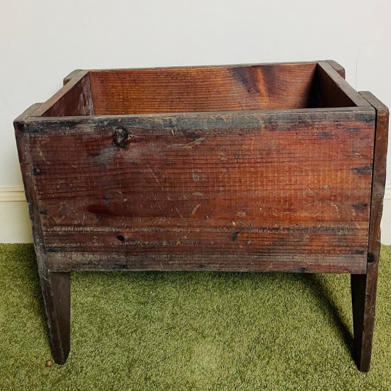 Antique Open Top Footed Box
