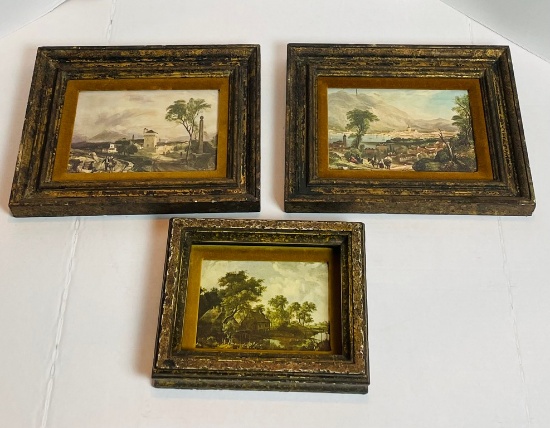 Lot of Vintage Prints on Board