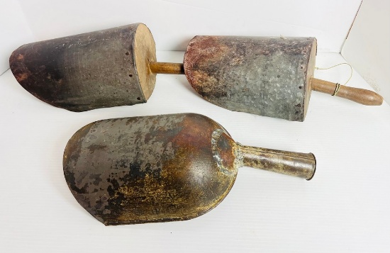 Lot of Antique Grain Scoops