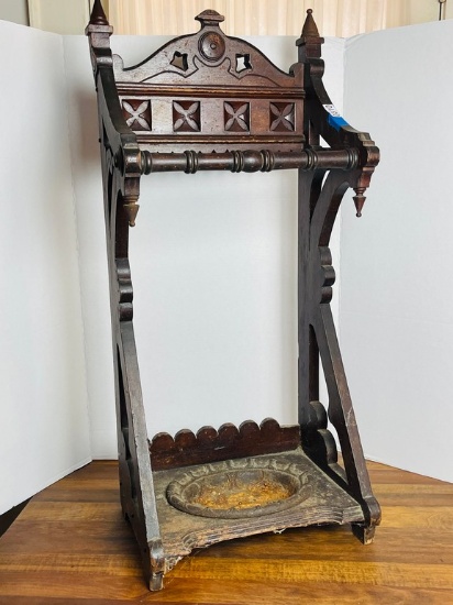Victorian Walnut Umbrella Stand