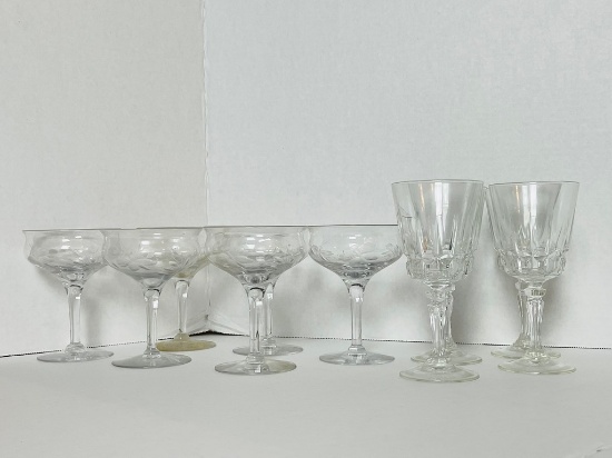 Lot of Etched Glassware