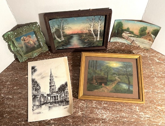 Lot of Victorian Watercolors