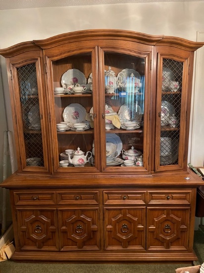 1970's Two-Piece China Hutch
