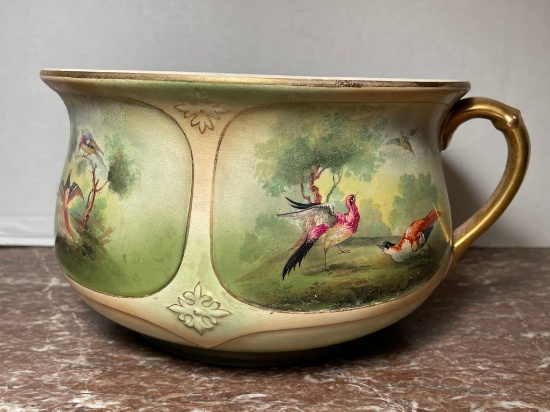 Crown Devon Hand-Painted Chamber Pot