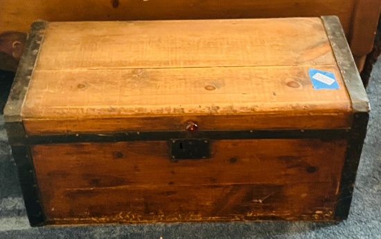 Antique Flat Top Trunk