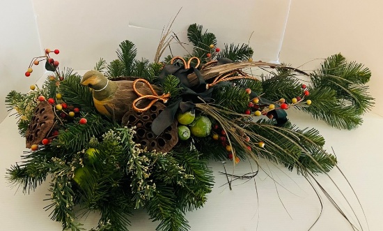 Kim Original Pheasant in Greenery Arrangement