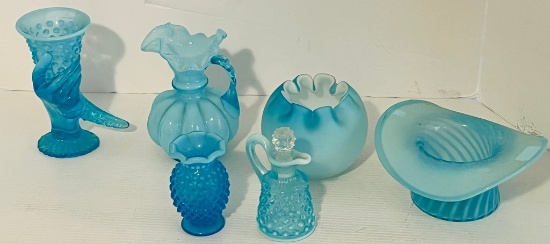 Antique Blue Opalescent Glassware