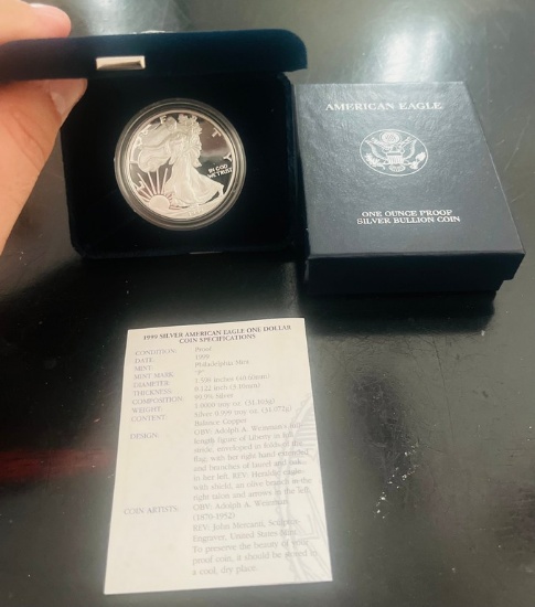 1999 American Eagle Silver Dollar in Government Pack