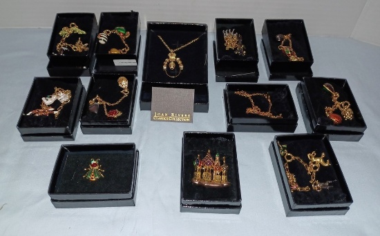 12 Piece Joan Rivers Designer Costume Jewelry Lot