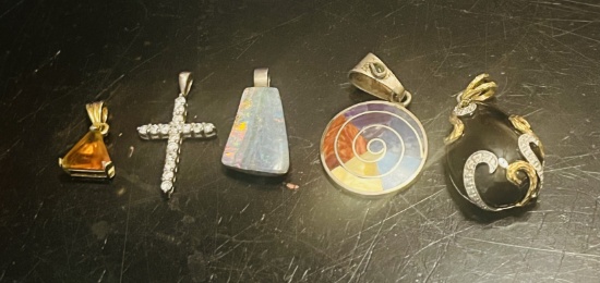 (5) Sterling Charms