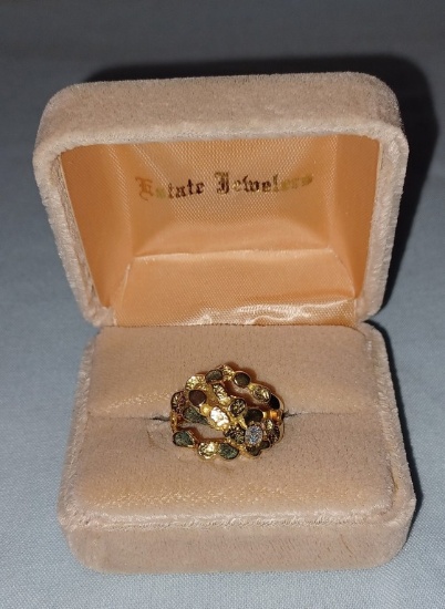 14 K Gold Nugget Style Ring