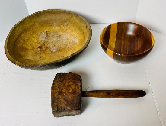 Lot of Early Wooden Ware