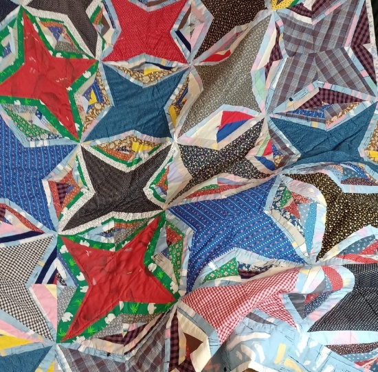 Vintage Hand-Stitched Quilt