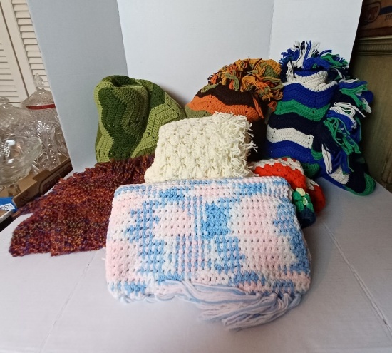 Crocheted Afghan Lot