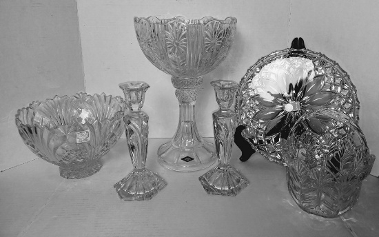 Lot of Polish Pressed and Leaded Glassware