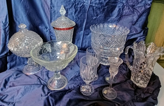 Vintage Pressed Glass Lot