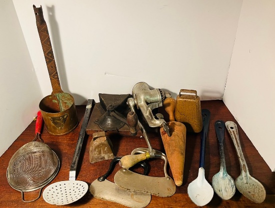 Lot of Antique Kitchen Utensils