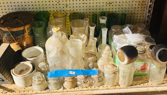Bottle, Vase, Canning Jar and More Lot