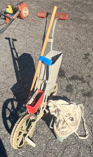 Seeder and Weed Lopper, Earth Way Fertilizer 1500