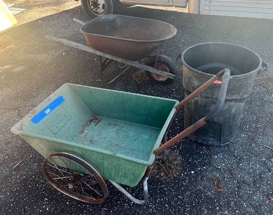 Wheelbarrow and Yard Cart