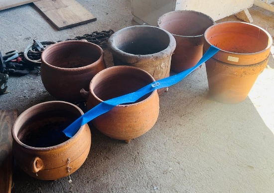 7 Smaller Clay Planters