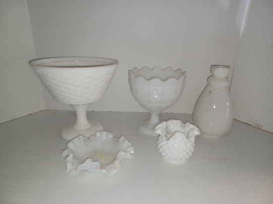 Fenton Hobnail and Milk Glass Lot