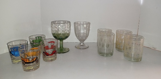 Lot of Miscellaneous Drinking Glasses