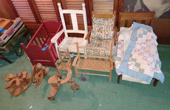 Lot of Children's and Doll Furniture