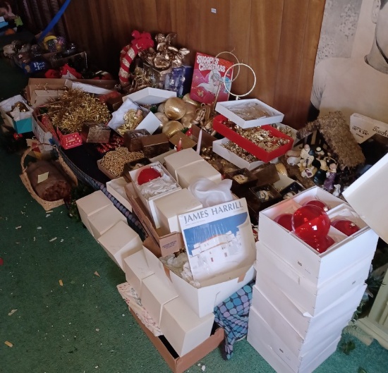 Enormous New and Old Christmas Decoration Lot