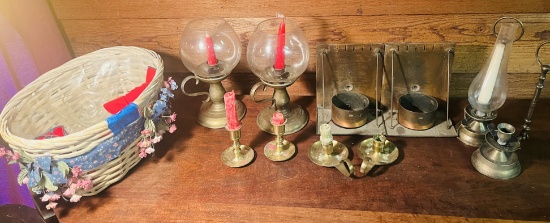 Basket of Candle Holders